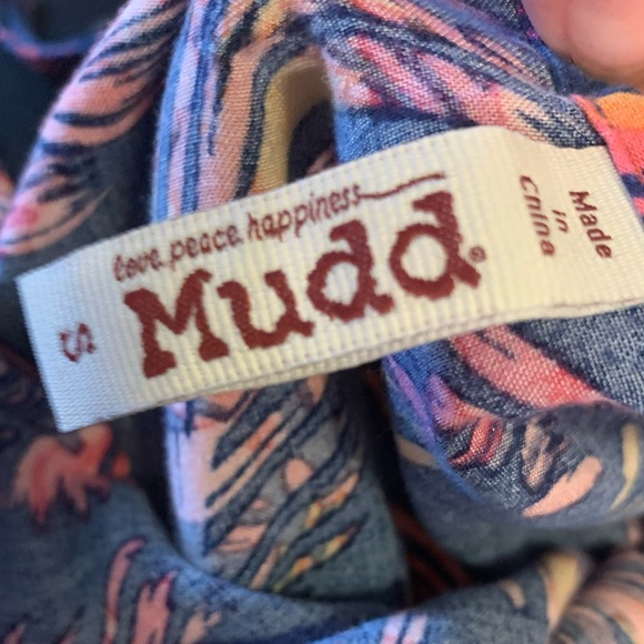 Mudd palm tree leaf Spaghetti strap top multicolor - Picture 4 of 5